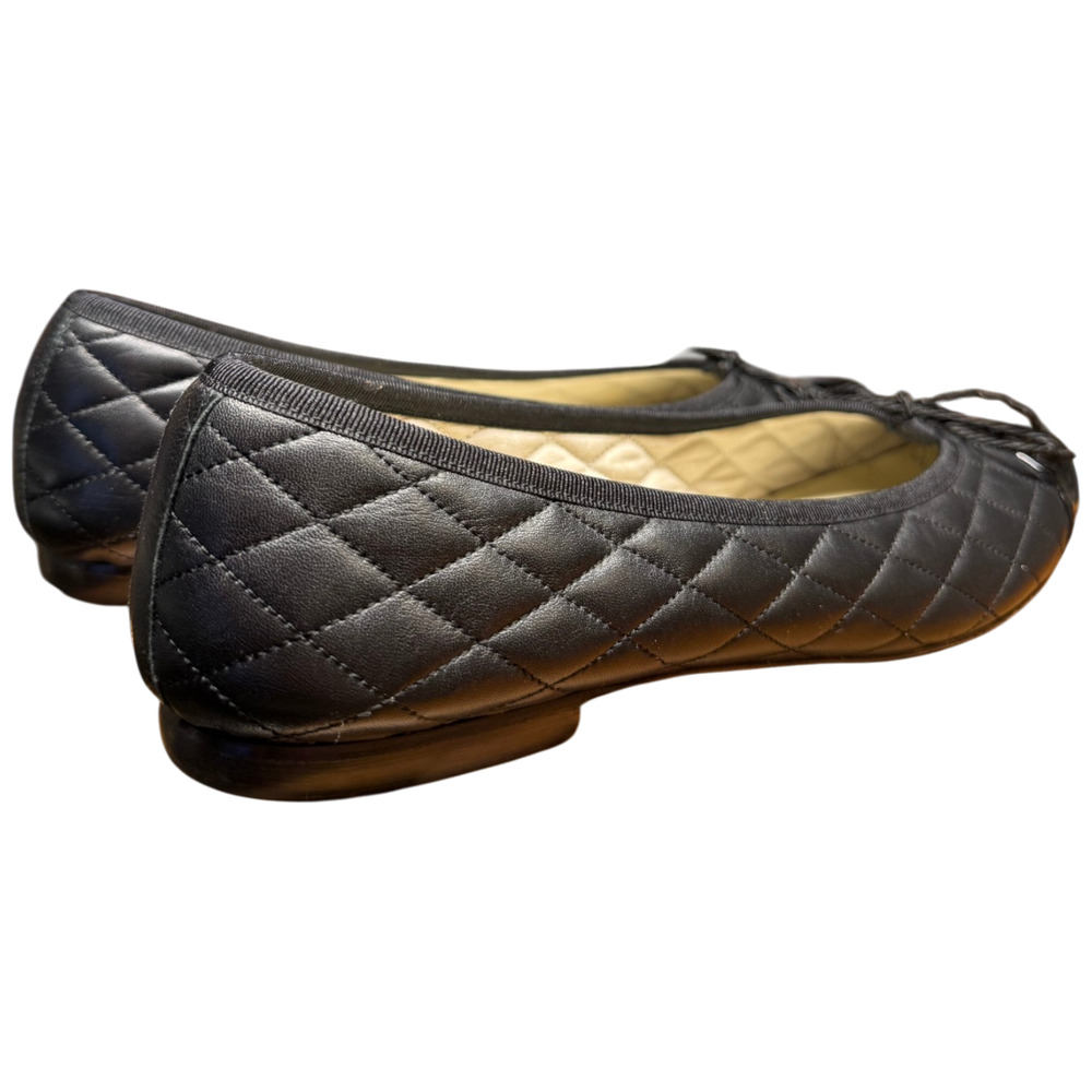 FRENCH SOLE FS/NY Passport Women's 9.5 Black Ballet Flats Leather Sole Comfort - Picture 5 of 12